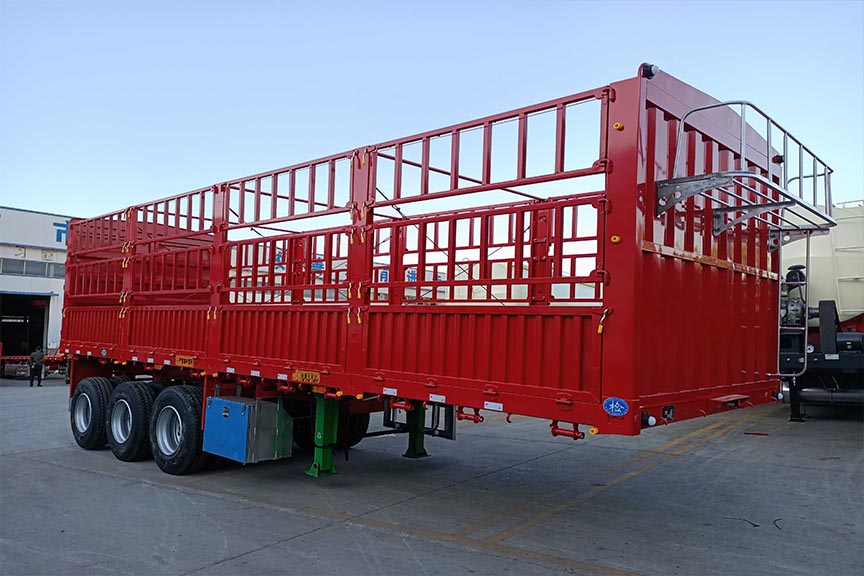 直板高栏半挂车